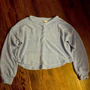 Hollister light blue fuzzy sweater